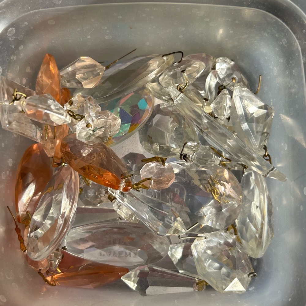 Vintage Crystal Chandelier Prisms for Restoration or Crafts Jewelry making